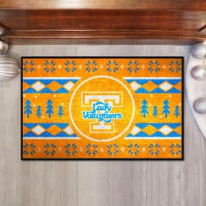 Tennessee Lady Volunteers Orange 1.5 ft. x 2.5 ft. Holiday Sweater Starter Area Rug