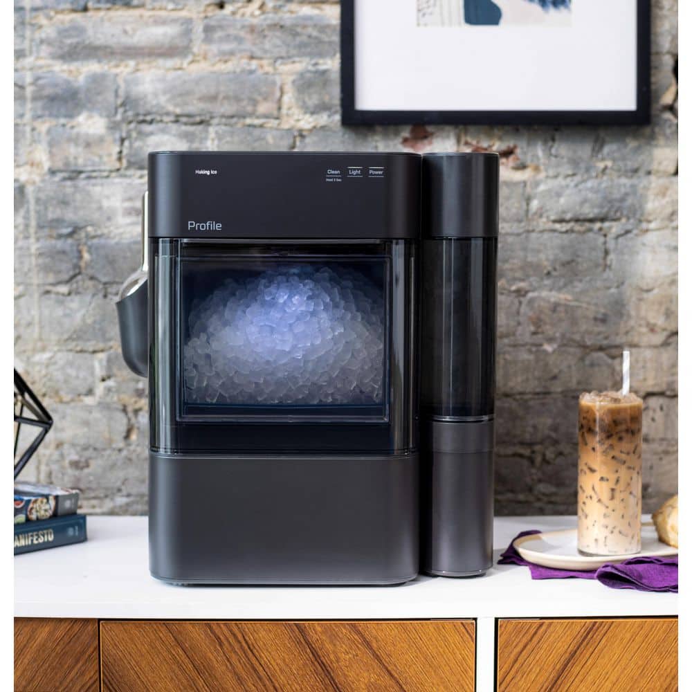 GE Profile Profile Opal 2.0 38 lbs. Ultra Nugget Ice Maker with Side Tank & Scale Inhibiting Filter, with Wifi in Black