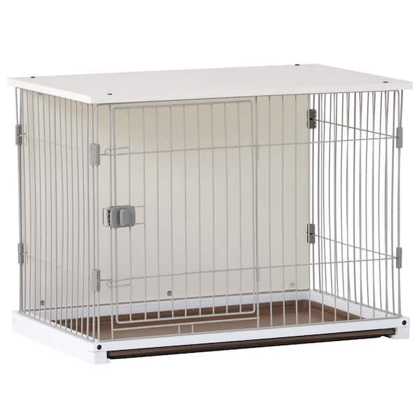 white pet crate