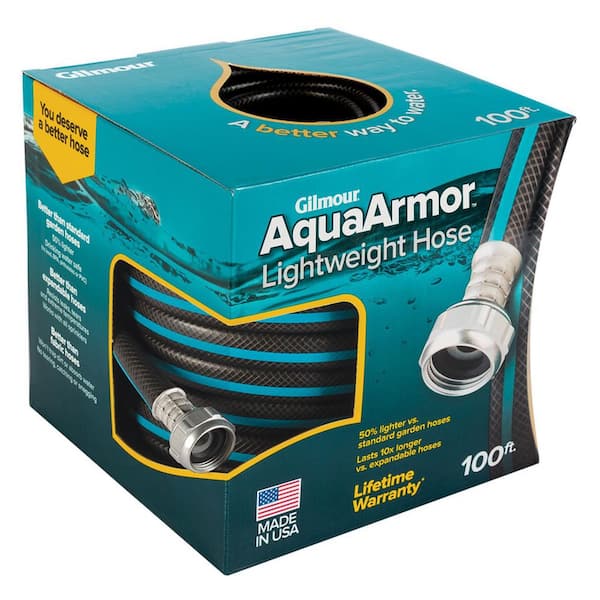 AquaArmor 1/2 in. D x 100 ft. L Expandable Lightweight Garden Hose