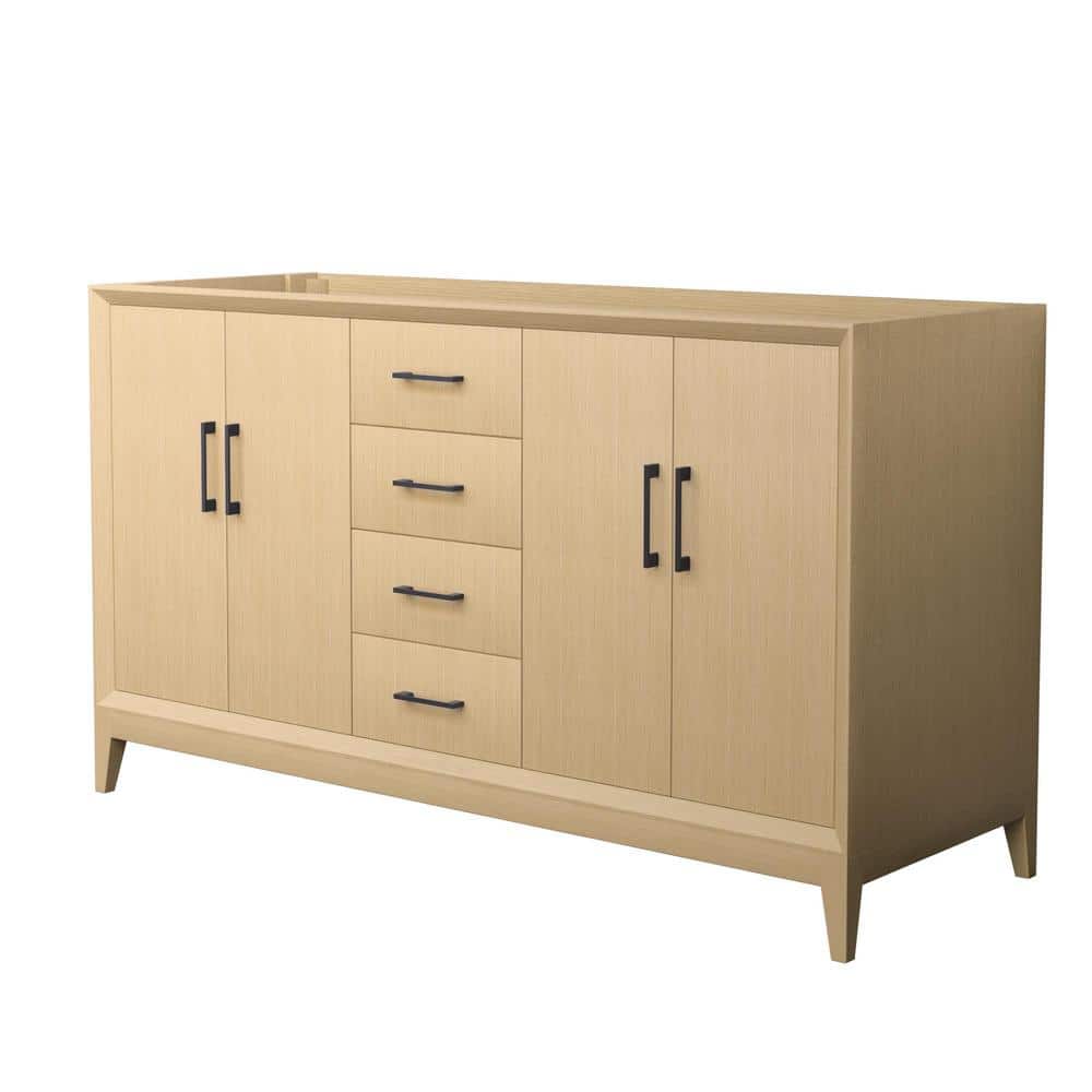 Janna 59.5 in. Bath Vanity Cabinet without Top in White Oak