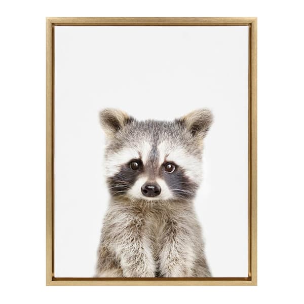 Kate and Laurel Sylvie "Animal Studio Female Rabbit" by Amy Peterson Art Studio Framed Canvas Wall Art 18 in. x 24 in.