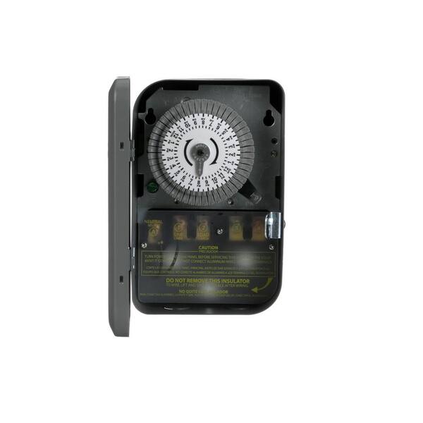 Woods 40-Amp 208-277-Volt DPST 24-Hour Mechanical Time Switch with