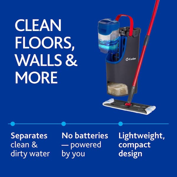 O-Cedar H2prO Microfiber Flat Mop System 175765 - The Home Depot