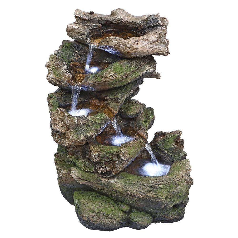 Design Toscano Mesquite Falls Illuminated Garden Fountain