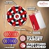 SWOOC Hook Darts Ring Toss Game - Wood Board and Soft Rings - 20 Plus Games Included for Kids and Adults - Dart Board Games