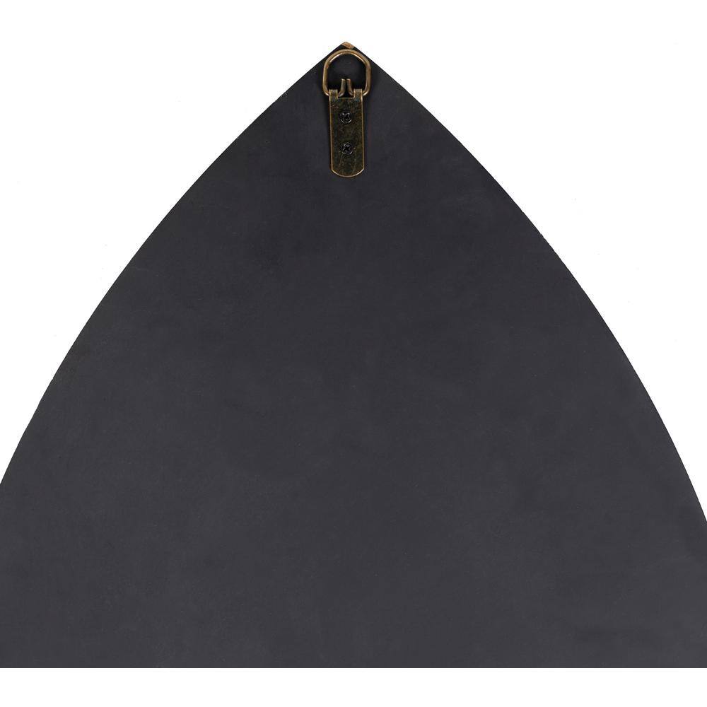 Gold Oval Wood Wall-Mounted Accent Mirror