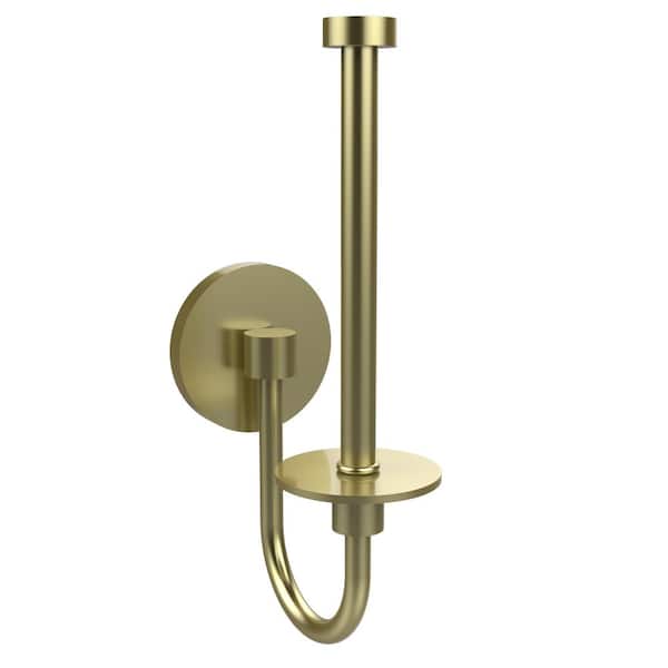 Allied Brass Skyline Collection Upright Single Post Toilet Paper Holder in Satin Brass