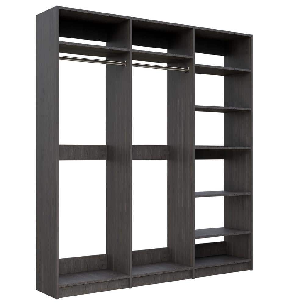 MODULAR CLOSETS Alto Laundry Room 63 in. W Grey 2 Tall Hang and