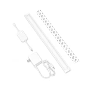 Eshine 1 Pack 20 inch White Smart Dimmable LED Under Cabinet Lighting Kit Compatible with Alexa, Google - Warm White (3000K)