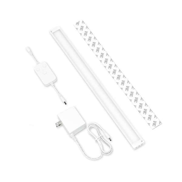 ESHINE Works with Alexa, Google 20 in. White Smart Dimmable LED Under Cabinet Lighting Kit Warm White (3000K) (1-Pack)