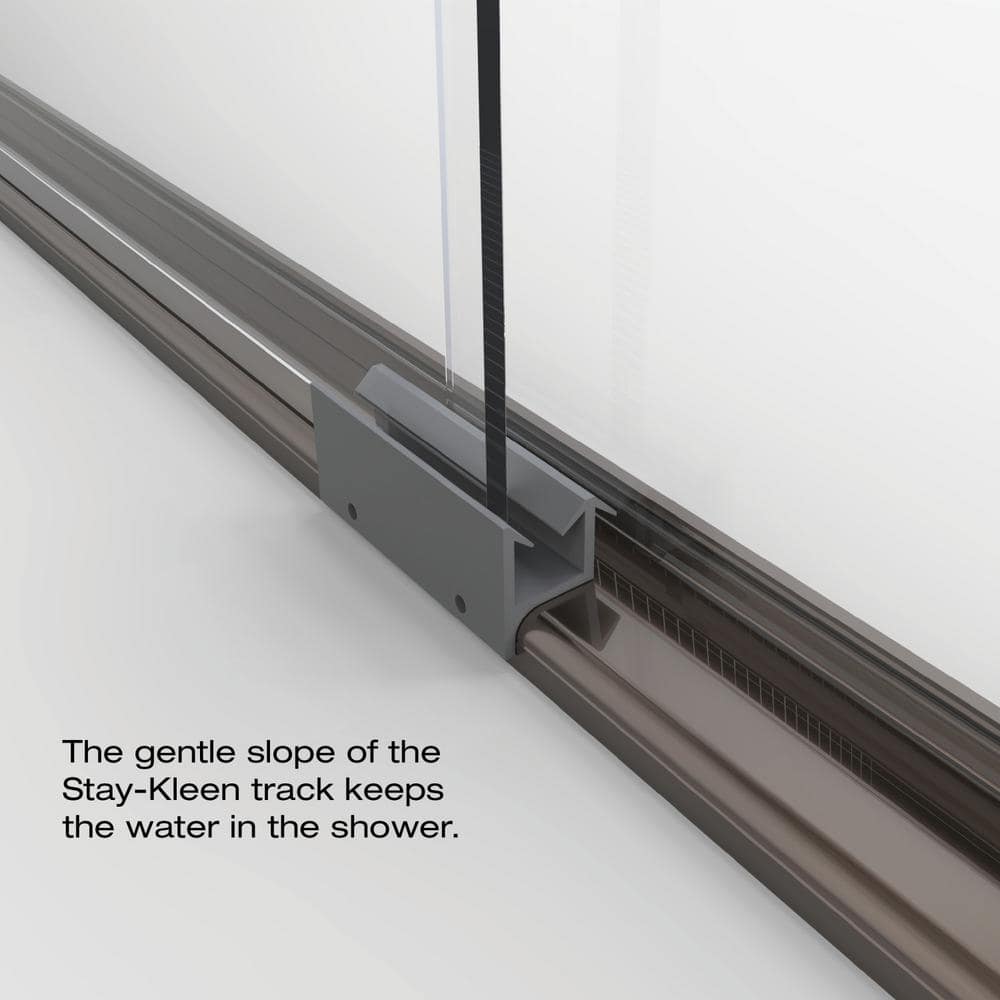 Classic Oil-Rubbed Bronze Semi-Frameless Sliding Tub Door