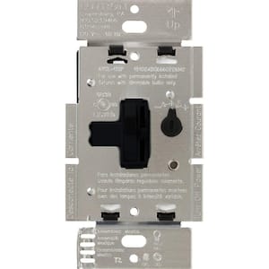 Toggler LED+ Dimmer Switch for Dimmable LED, Halogen and Incandescent Bulbs, Single-Pole or 3-Way, Black
