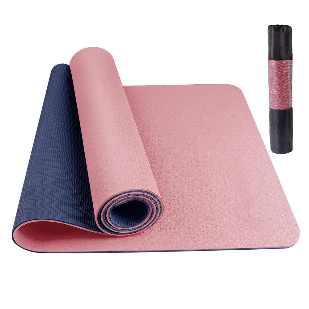 ProsourceFit Natura TPE Yoga Mat 1/4 (6mm) Thick, 72 One Size, Purple/Pink