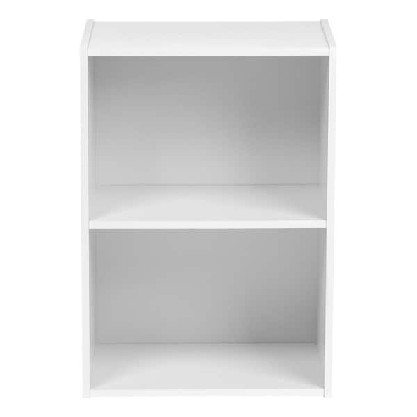 Iris White 2 Tier Wood Storage Shelf 596166 The Home Depot