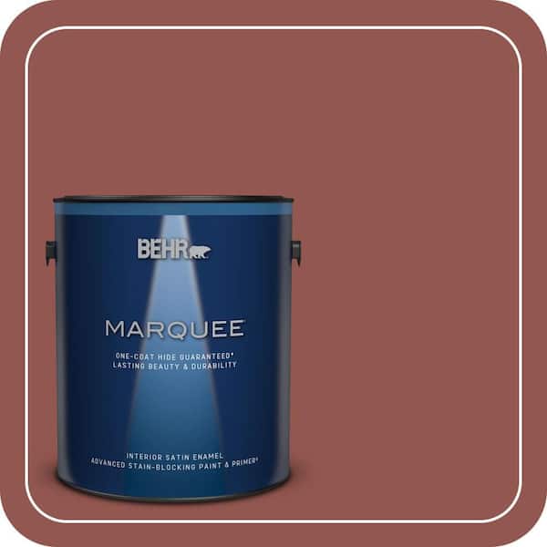 BEHR MARQUEE 1 gal. #MQ1-21 Rich Brocade One-Coat Hide Satin Enamel Interior Paint & Primer