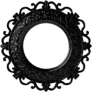 1-1/8 in. x 13-1/4 in. x 13-1/4 in. Polyurethane Orrington Ceiling Medallion, Hand-Painted Black Pearl