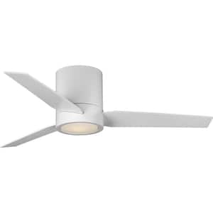 Braden 44 in. Indoor Integrated LED White Mid-Century Modern Ceiling Fan with Remote Included for Living Room