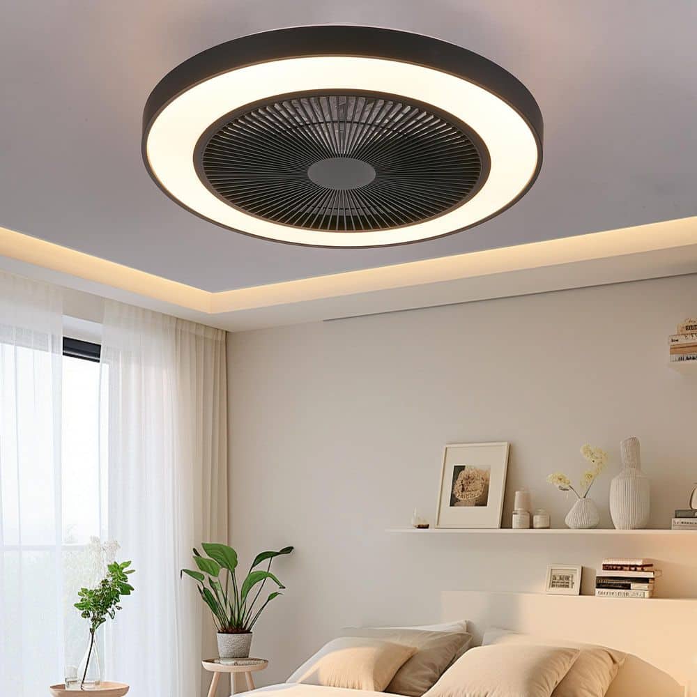 19.1 in. Smart Black Indoor Modern RGB LED Lights Ceiling Fan with APP, Timer, Dimmer and Remote Control price history on PriceWatchPro