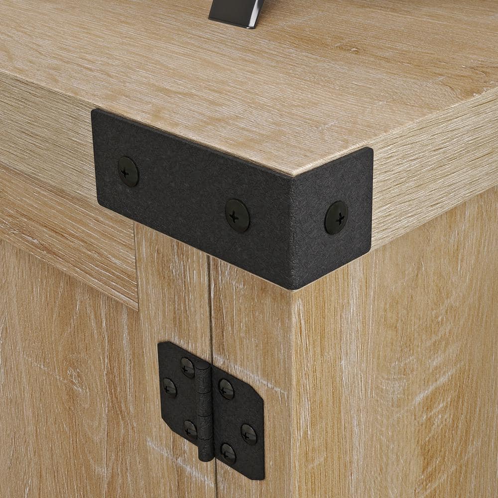 Orchard Oak 48" TV Stand with Cabinet and Shelves