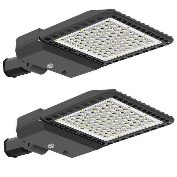 1500-Watt Equivalent Commercial Integrated LED Parking Lot Area Light,Slip Fitter 39000 Lumens 5000K Dusk to Dawn 2-Pack