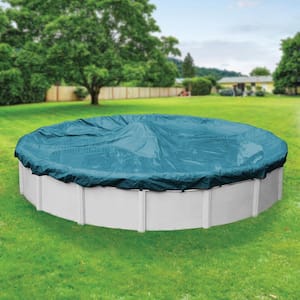 Galaxy 18 ft. Round Teal Blue Winter Pool Cover