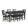 HOMESTYLES Arts and Crafts 7-Piece Black Rectangular Dining Set 5181 ...