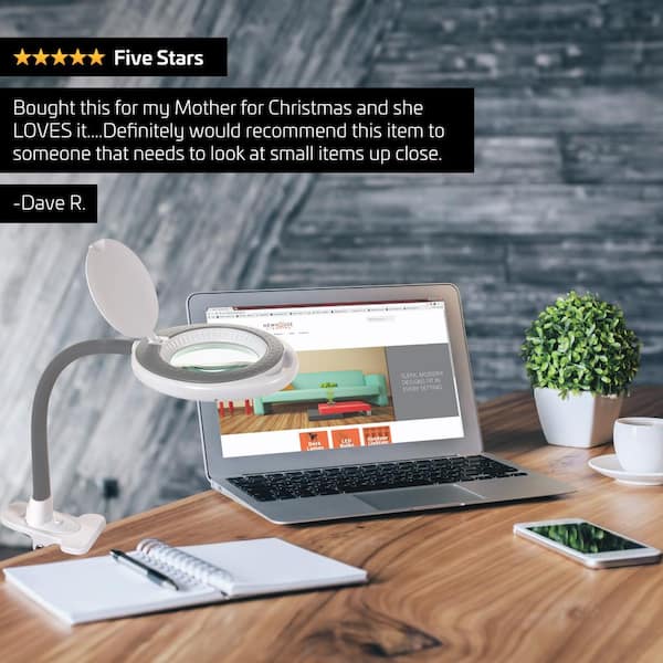 4 in. LED Magnifying Lamp with Clamp Lens