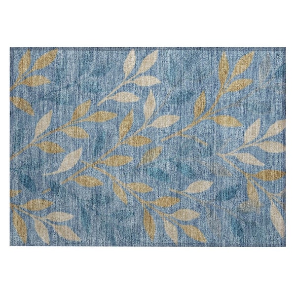 Chantille Machine Washable Indoor/Outdoor Abstract ACN3033 Denim 2 ft. x 3 ft. Accent Rug