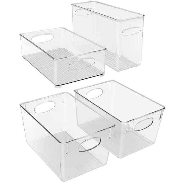 Sorbus Clear Plastic Organizer Storage Bin Containers for Pantry Food &  Kitchen Fridge (4-Pack) - On Sale - Bed Bath & Beyond - 30989329