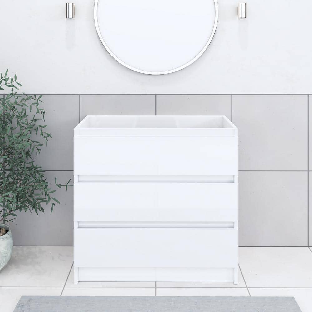 Pepper 36 in. W x 20 in. D Bath Vanity Cabinet Only in Glossy White price history on PriceWatchPro