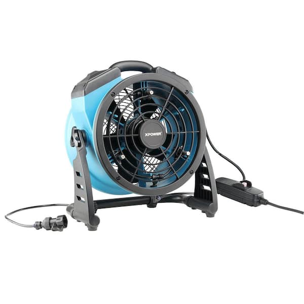 11 in. 3 Speed Misting/Cooling Personal Fan in Blue