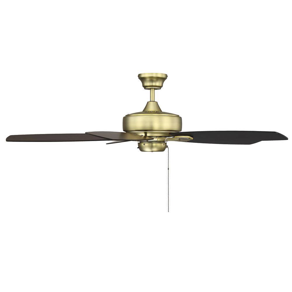 Savoy House Wind Star 52 in. Indoor Estate Brass Ceiling Fan with