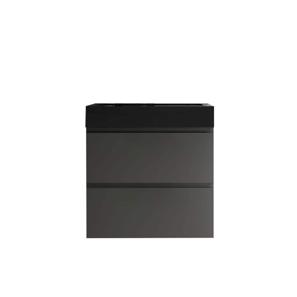 24 in. W x 18.1 in. D x 25.2 in. H Wall Mounted Floating Bath Vanity in Gre
