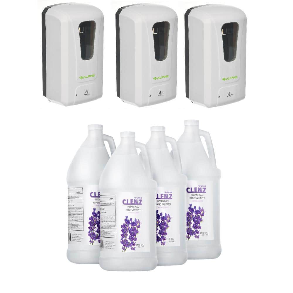 40 oz. Automatic Wall Mount 3-Piece Gel Hand Sanitizer Dispenser with Case 
