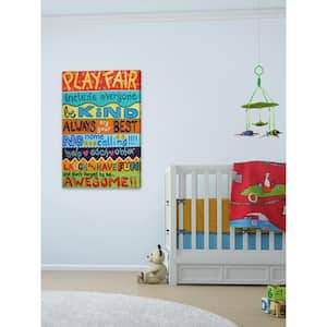 60 in. H x 40 in. W "Playroom Rules II" by Marmont Hill Printed Canvas Wall Art