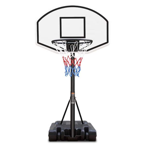 Xzkai 3.1 ft. to 4.7 ft. Portable Basketball Hoop Goal Basketball Stand Height Adjustable with 36 in. Transparent Backboard