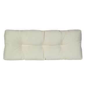 The Gripper Tufted 36 in. Omega Ivory Universal Bench Cushion