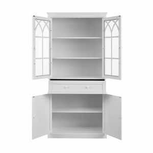31.5Wx70.9H Curio Cabinet Office Storage Cabinet Bookshelf Pantry - Light Wood