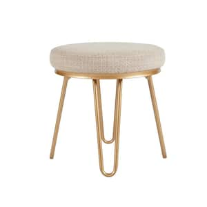 Beverly 18.75 in. Tan/Gold Wood Counter Stool