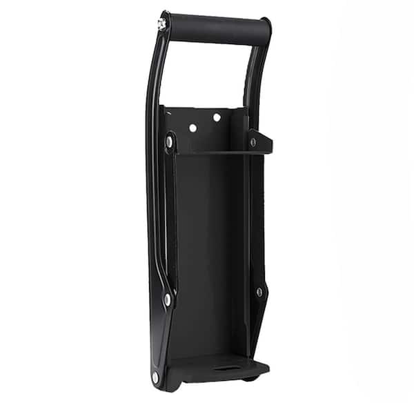 Steel Can Crusher for 12 oz. 16 oz. Aluminum Soda Beer Cans with Bottle Opener Non-Slip Handle Wall Mount Black