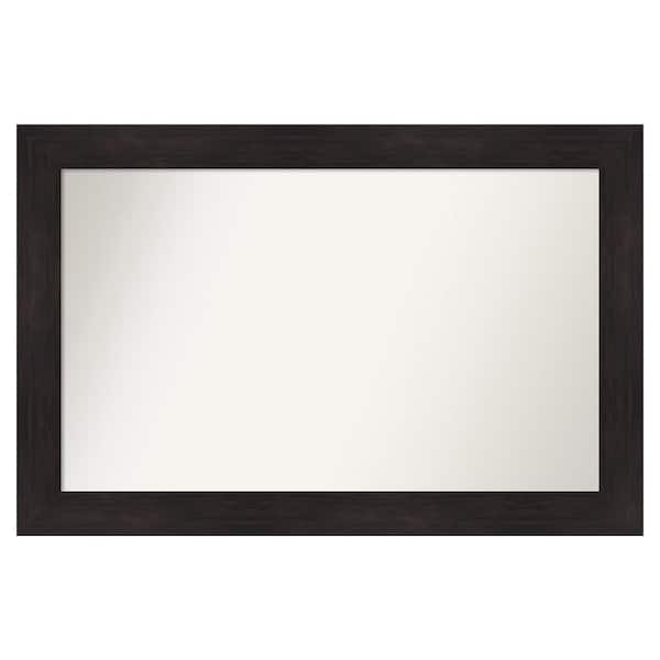 Amanti Art Furniture Espresso 43.75 in. x 28.75 in. Custom Non-Beveled Satin Recycled Polystyrene Bathroom Vanity Wall Mirror