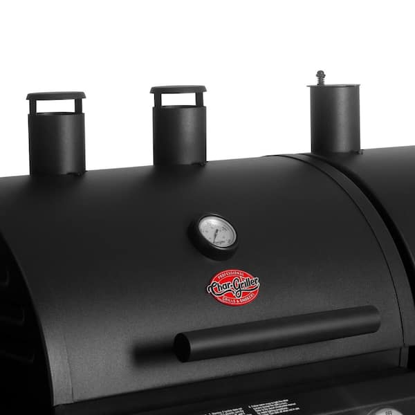 Char-Griller - Double Play 1,260 sq., in. 3-Burner Gas and Charcoal Grill in Black