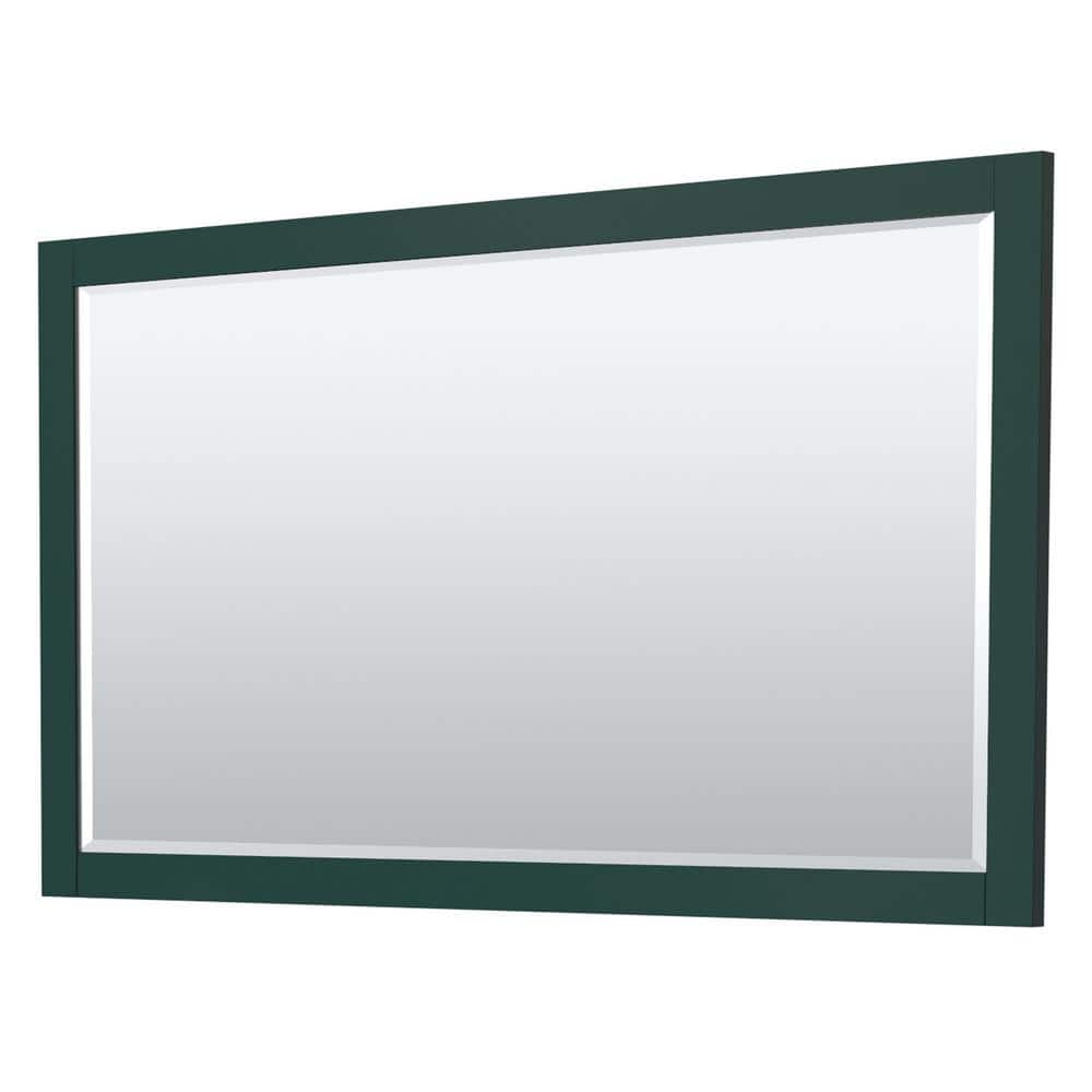 Miranda 60" Green Double Bathroom Vanity with Brushed Gold Trim