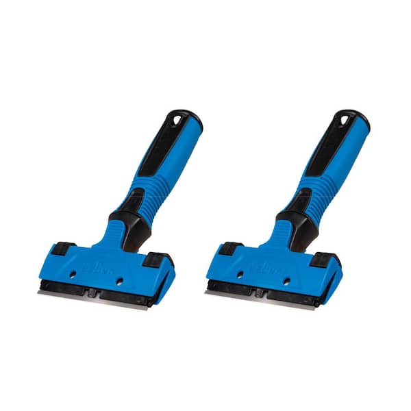 4 in. All-Purpose Stainless Steel Scraper Blade with Retractable Safety Cover (2-Pack)