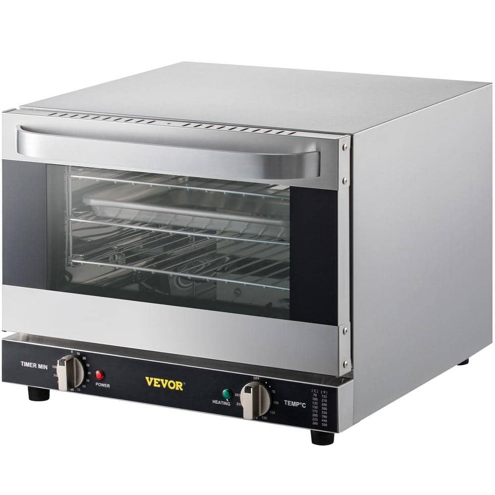VEVOR Commercial Convection Oven 60 Qt. Half-Size Conventional Oven 1800 W  4-Tier Toaster Electric Silver Baking Oven, 120 V RFXHLM68L110V42FZV1 - The  Home Depot