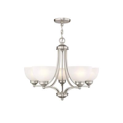 lighting brushed nickel somerset livex light chandelier vanity