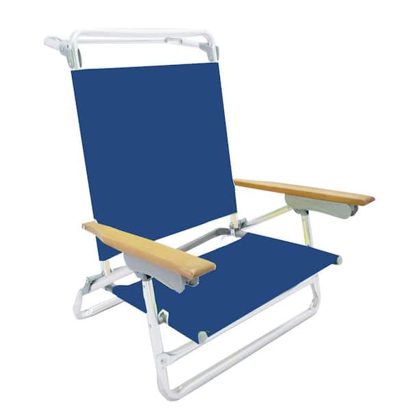 StyleWell 5-Position Folding Bar Aluminum Beach Chair
