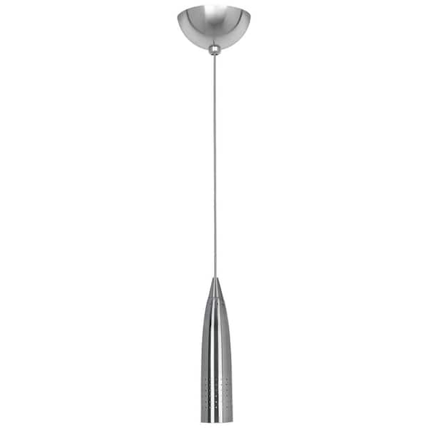Access Lighting Odyssey 2 in. 1-Light Brushed Steel Pendant with Brushed Steel Steel Shade (Canopy Included)