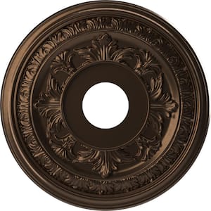 16 in. O.D. x 3-1/2 in. I.D. x 1 in. P Baltimore Thermoformed PVC Ceiling Medallion in Metallic Antique Brass